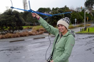 Alice radio tracking kererū in urban Auckland.
